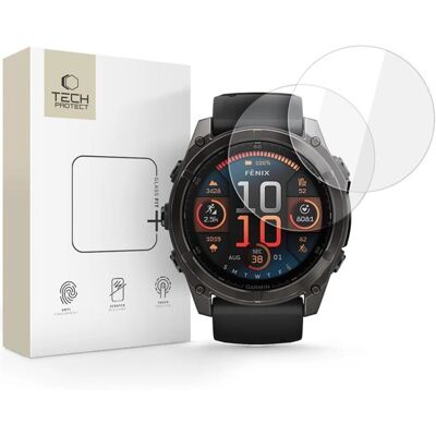 Tech-Protect Tvrzené sklo Glass Fit+, Garmin Fenix 8 (51 mm), 2 kusy Tech-Protect Tvrzené sklo Glass Fit+, Garmin Fenix 8 (51 mm), 2 kusy
