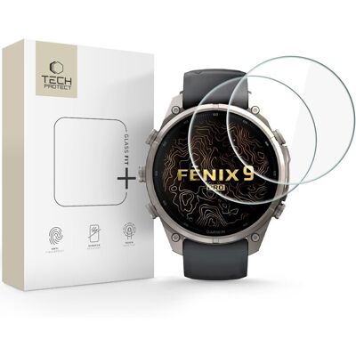 Tech-Protect Tvrzené sklo Glass Fit+, Garmin Fenix 9 Pro (47 mm), 2 kusy Tech-Protect Tvrzené sklo Glass Fit+, Garmin Fenix 9 Pro (47 mm), 2 kusy