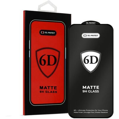 OEM Tel Protect 6D Matné tvrzené sklo, iPhone 13 / 13 Pro / 16e / 17e, černé OEM Tel Protect 6D Matné tvrzené sklo, iPhone 13 / 13 Pro / 16e / 17e, černé