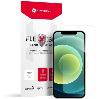 Forcell Flexible Nano Glass hybridní sklo, iPhone 12 / 12 Pro, průhledné Forcell Flexible Nano Glass hybridní sklo, iPhone 12 / 12 Pro, průhledné