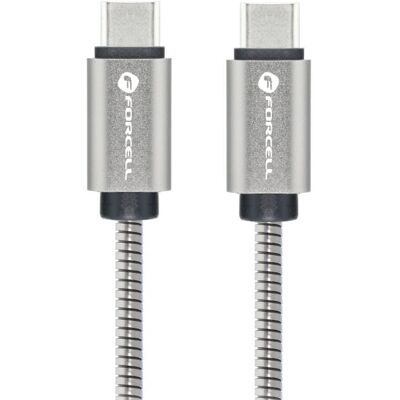 Forcell F-Energy kabel USB-C - USB-C, QC4.0, PD, 5A, 100W, 2 m, stříbrný Forcell F-Energy kabel USB-C - USB-C, QC4.0, PD, 5A, 100W, 2 m, stříbrný