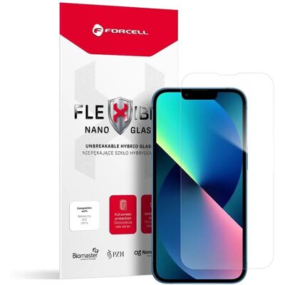 Forcell Flexible Nano Glass hybridní sklo, iPhone 13 Mini, průhledné Forcell Flexible Nano Glass hybridní sklo, iPhone 13 Mini, průhledné