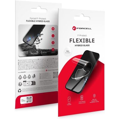 Forcell Flexible 5D Full Glue hybridní sklo, iPhone 17 / 17 Pro, černé Forcell Flexible 5D Full Glue hybridní sklo, iPhone 17 / 17 Pro, černé
