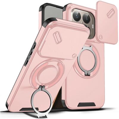 OEM Camslide Stand obal, Xiaomi 15T Pro, růžový OEM Camslide Stand obal, Xiaomi 15T Pro, růžový