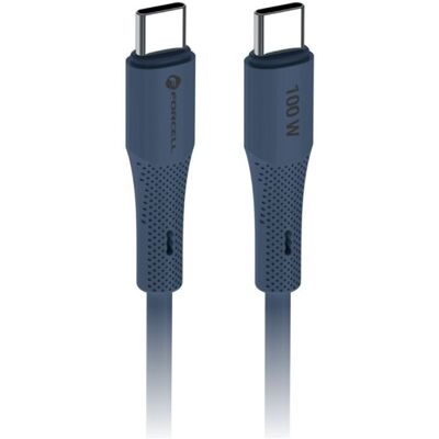 Forcell F-Energy kabel USB-C - USB-C, QC4.0, PD, 5A, 100W, 1 m, modrý Forcell F-Energy kabel USB-C - USB-C, QC4.0, PD, 5A, 100W, 1 m, modrý