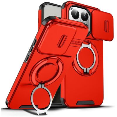 OEM Camslide Stand obal, Xiaomi 15T, červený OEM Camslide Stand obal, Xiaomi 15T, červený