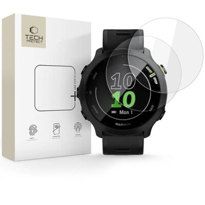 Tech-Protect Tvrzené sklo Glass Fit+, Garmin Forerunner 55, 2 kusy Tech-Protect Tvrzené sklo Glass Fit+, Garmin Forerunner 55, 2 kusy