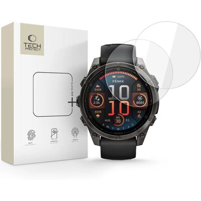 Tech-Protect Tvrzené sklo Glass Fit+, Garmin Fenix 8 (47 mm), 2 kusy Tech-Protect Tvrzené sklo Glass Fit+, Garmin Fenix 8 (47 mm), 2 kusy