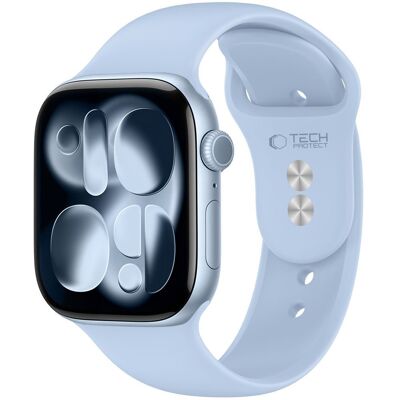 Tech-Protect Silicone řemínek, Apple Watch 8 / 9 / 10 / 11 / 12 / SE / Ultra (40 / 41 / 42 mm), světle modrý Tech-Protect Silicone řemínek, Apple Watch 8 / 9 / 10 / 11 / 12 / SE / Ultra (40 / 41 / 42 mm), světle modrý