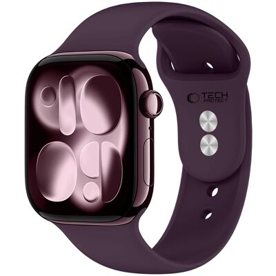Tech-Protect Silicone řemínek, Apple Watch 8 / 9 / 10 / 11 / 12 / SE / Ultra (44 / 45 / 46 / 49 mm), tmavě fialový Tech-Protect Silicone řemínek, Apple Watch 8 / 9 / 10 / 11 / 12 / SE / Ultra (44 / 45 / 46 / 49 mm), tmavě fialový