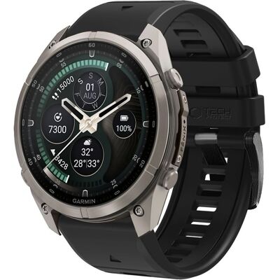 Tech-Protect Silicone řemínek, Garmin Fenix 5 / 6 / 6 Pro / 7 / 8 / 8 Pro / E / 9 / 9 Pro (47 mm), černý Tech-Protect Silicone řemínek, Garmin Fenix 5 / 6 / 6 Pro / 7 / 8 / 8 Pro / E / 9 / 9 Pro (47 mm), černý