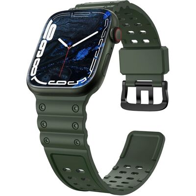 Hurtel Strap Triple řemínek pro hodinky Apple Watch SE 1 / 2 / 3 / 8 / 7 / 6 / 5 / 4 / 3 / 2 / 1 (41/40/38mm), zelený Hurtel Strap Triple řemínek pro hodinky Apple Watch SE 1 / 2 / 3 / 8 / 7 / 6 / 5 / 4 / 3 / 2 / 1 (41/40/38mm), zelený