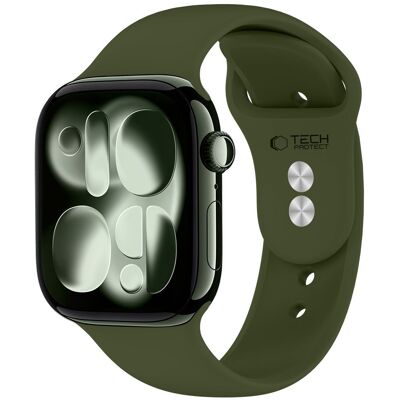 Tech-Protect Silicone řemínek, Apple Watch 8 / 9 / 10 / 11 / 12 / SE / Ultra (44 / 45 / 46 / 49 mm), olivově zelený Tech-Protect Silicone řemínek, Apple Watch 8 / 9 / 10 / 11 / 12 / SE / Ultra (44 / 45 / 46 / 49 mm), olivově zelený