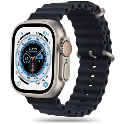 Černý TPU pásek pro Apple Watch - Náramek pro chytré hodinky 42-49mm Černý TPU pásek pro Apple Watch - Náramek pro chytré hodinky 42-49mm
