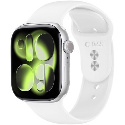 Tech-Protect Silikone řemínek, Apple Watch 8 / 9 / 10 / 11 / 12 / SE / Ultra (40 / 41 / 42 mm), bílý Tech-Protect Silikone řemínek, Apple Watch 8 / 9 / 10 / 11 / 12 / SE / Ultra (40 / 41 / 42 mm), bílý