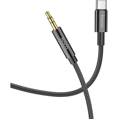 Hoco UPA19 kabel USB-C - AUX Jack 3,5 mm, 1 m, černý Hoco UPA19 kabel USB-C - AUX Jack 3,5 mm, 1 m, černý