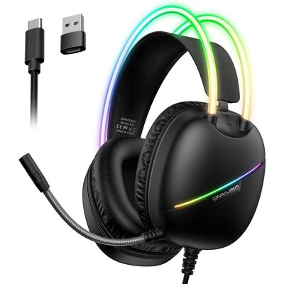 Onikuma X33 Drátová herní sluchátka s mikrofonem USB-C, černá Onikuma X33 Drátová herní sluchátka s mikrofonem USB-C, černá
