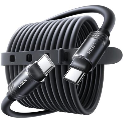 Lisen Datový kabel L115 USB-C - USB-C, 100 W, 3 m, černý Lisen Datový kabel L115 USB-C - USB-C, 100 W, 3 m, černý