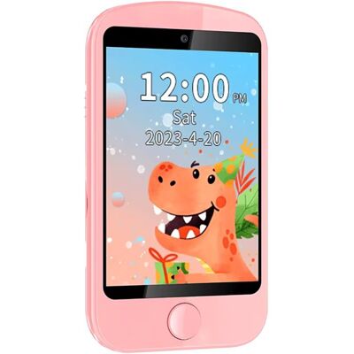 OEM Chytrý mobilní telefon pro děti s hrami, voláním, zprávy, duálním fotoaparátem a dotykovým displejem, růžový OEM Chytrý mobilní telefon pro děti s hrami, voláním, zprávy, duálním fotoaparátem a dotykovým displejem, růžový
