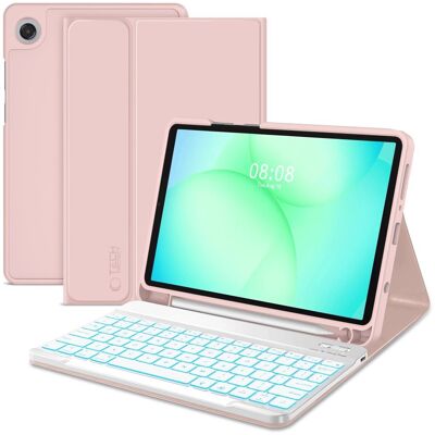Pouzdro Tech-Protect SC Pen + klávesnice, Samsung Galaxy Tab A9 / A11 8.7 X110 / X115 / X133 / X135, růžové Pouzdro Tech-Protect SC Pen + klávesnice, Samsung Galaxy Tab A9 / A11 8.7 X110 / X115 / X133 / X135, růžové