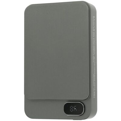 OEM Metal Magsafe bezdrátová powerbanka s displejem, 10000mAh, QC, PD20W, šedá OEM Metal Magsafe bezdrátová powerbanka s displejem, 10000mAh, QC, PD20W, šedá