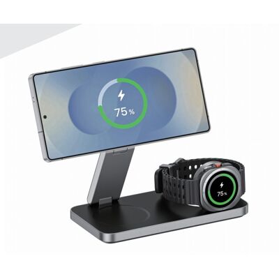 OEM Bezdrátová nabíječka 3v1 pro telefony Samsung, 15W, černá OEM Bezdrátová nabíječka 3v1 pro telefony Samsung, 15W, černá