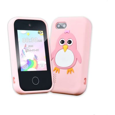 OEM Chytrý telefon pro děti s hrami, MP3, duálním fotoaparátem a dotykovým displejem, růžový penguin OEM Chytrý telefon pro děti s hrami, MP3, duálním fotoaparátem a dotykovým displejem, růžový penguin
