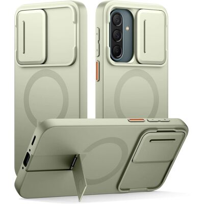 Suritch MagSafe Kickstand Camprotector obal Samsung Galaxy A37 / A36, zelený Suritch MagSafe Kickstand Camprotector obal Samsung Galaxy A37 / A36, zelený
