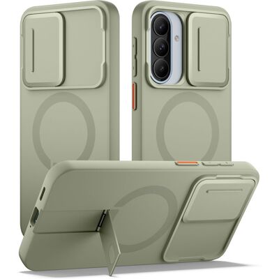 Suritch MagSafe Kickstand Camprotector obal Samsung Galaxy A57, zelený Suritch MagSafe Kickstand Camprotector obal Samsung Galaxy A57, zelený