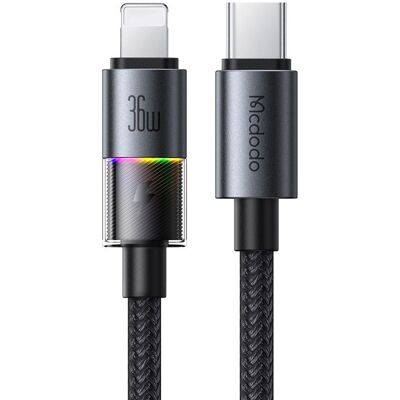 Mcdodo kabel USB-C - Lightning (CA-8190), 36 W, 3 A, 1,2 m, černý Mcdodo kabel USB-C - Lightning (CA-8190), 36 W, 3 A, 1,2 m, černý