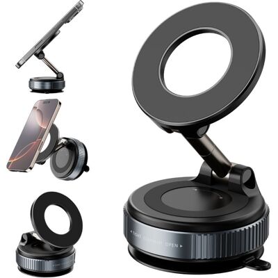 OEM 360° magnetický nastavitelný přísavný držák telefonu do auta, černý, C45 OEM 360° magnetický nastavitelný přísavný držák telefonu do auta, černý, C45