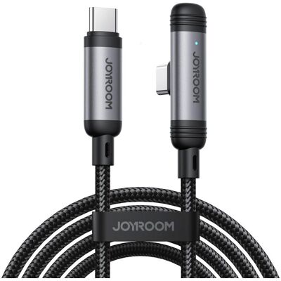 Joyroom S-A56 EnjoyX Series 90° kabel USB-C - USB-C, 60W, 1,2 m, černý Joyroom S-A56 EnjoyX Series 90° kabel USB-C - USB-C, 60W, 1,2 m, černý