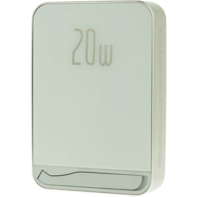 OEM Metal Magsafe bezdrátová Powerbanka se stojánkem, 10000mAh, PD20W, bílá OEM Metal Magsafe bezdrátová Powerbanka se stojánkem, 10000mAh, PD20W, bílá