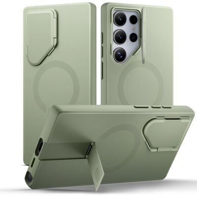 Suritch MagSafe Kickstand Camprotector obal Samsung Galaxy S24 Ultra, zelený Suritch MagSafe Kickstand Camprotector obal Samsung Galaxy S24 Ultra, zelený