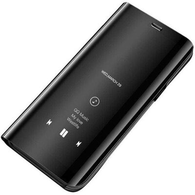 Hurtel Clear view černé pouzdro na telefon Huawei P Smart 2020 Hurtel Clear view černé pouzdro na telefon Huawei P Smart 2020