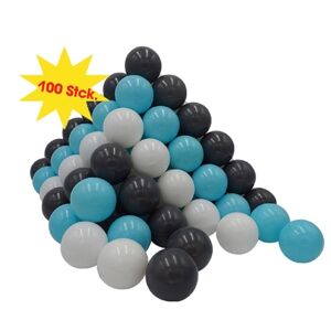 knorr toys® sada hraček míč Knorr® Ø 6 cm - 100 kuliček krémová, šedá, světle modrá  pestrobarevná unisex