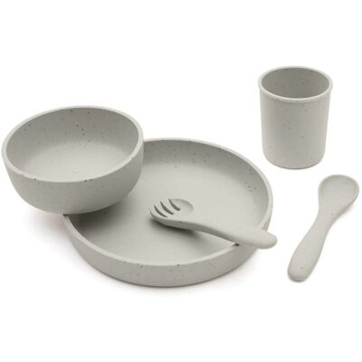 KikkaBoo Jídelní sada 5-dílná Platinum Silicone Sand KikkaBoo Jídelní sada 5-dílná Platinum Silicone Sand