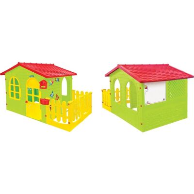 Mochtoys Zahradní domek s plotem a krmítkem Mochtoys Zahradní domek s plotem a krmítkem
