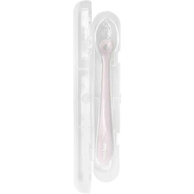 KikkaBoo Silikonová lžička s pouzdrem Pink KikkaBoo Silikonová lžička s pouzdrem Pink