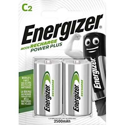 Energizer POWER Plus Nabíjecí baterie C 2500 mAh 2pack Energizer POWER Plus Nabíjecí baterie C 2500 mAh 2pack