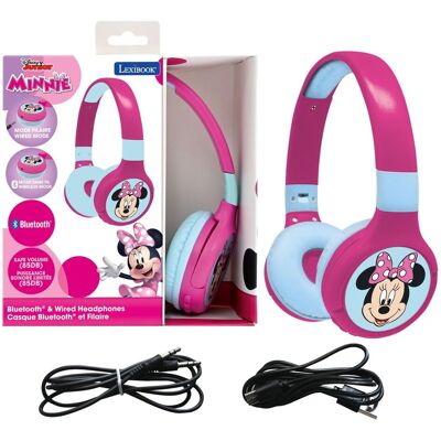 Lexibook 2v1 bluetooth skládací sluchátka Minnie s limitem hlasitosti Lexibook 2v1 bluetooth skládací sluchátka Minnie s limitem hlasitosti