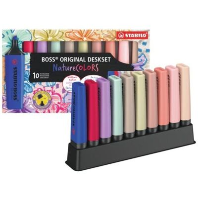 STABILO BOSS ORIGINAL NatureCOLORS Wildflower 10ks stolní set STABILO BOSS ORIGINAL NatureCOLORS Wildflower 10ks stolní set