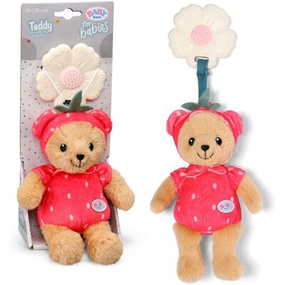 BABY born for babies Medvídek Teddy jahůdka 18 cm BABY born for babies Medvídek Teddy jahůdka 18 cm