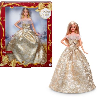 Barbie Vánoční panenka blondýnka 2025 Barbie Vánoční panenka blondýnka 2025