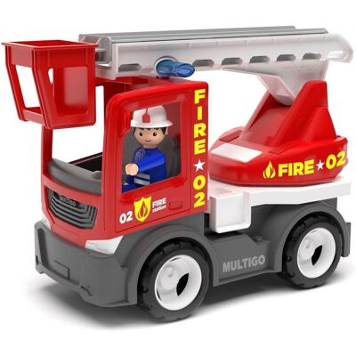 Igráček ECO MultiGO Fire - Žebřík s hasičem - auto s Igráčkem Igráček ECO MultiGO Fire - Žebřík s hasičem - auto s Igráčkem