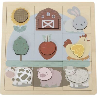BABU Edukativní puzzle Farma - 12 dílků BABU Edukativní puzzle Farma - 12 dílků