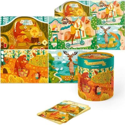 DoDo Didaktický tubus puzzle a aktivity Zvířata a roční období DoDo Didaktický tubus puzzle a aktivity Zvířata a roční období