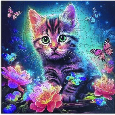 Epee Wooden puzzle Cute Kitten A4 Epee Wooden puzzle Cute Kitten A4