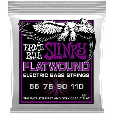 Ernie Ball 2811 Power Slinky Cobalt Flatwound Electric Bass 55-110 Ernie Ball 2811 Power Slinky Cobalt Flatwound Electric Bass 55-110