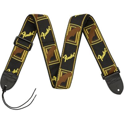 Fender Monogramm Strap Black-Yellow-Brown Fender Monogramm Strap Black-Yellow-Brown